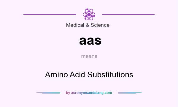 What does aas mean? It stands for Amino Acid Substitutions