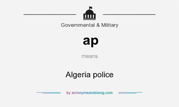What does ap mean? It stands for Algeria police