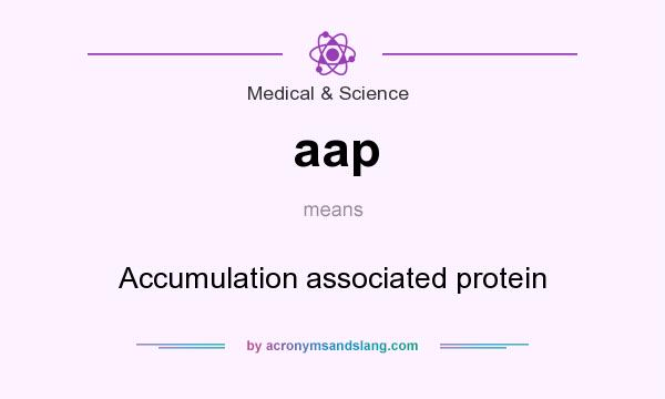 What does aap mean? It stands for Accumulation associated protein