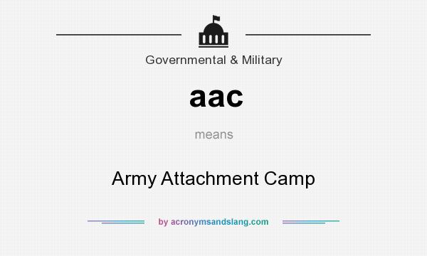What does aac mean? It stands for Army Attachment Camp