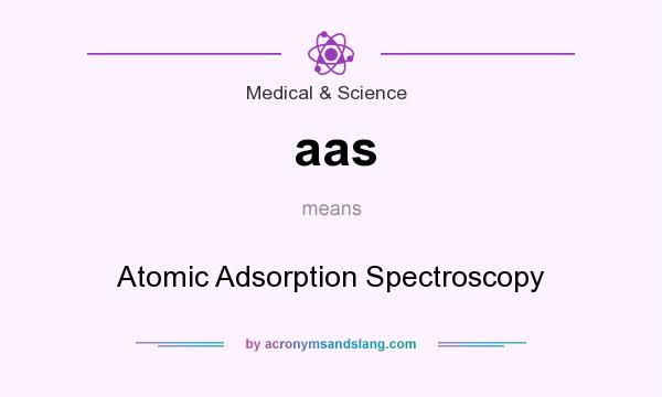 What does aas mean? It stands for Atomic Adsorption Spectroscopy