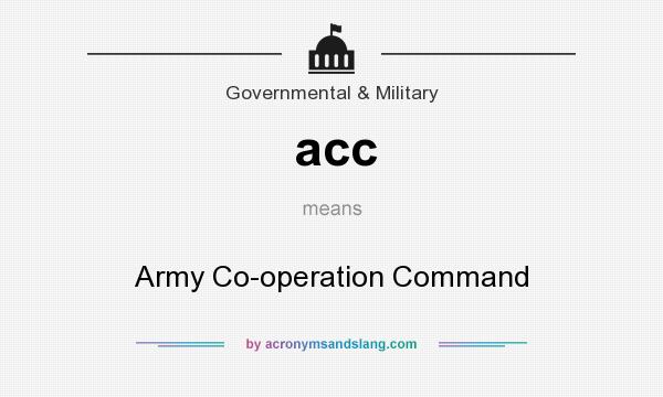 What does acc mean? It stands for Army Co-operation Command