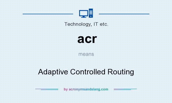 What does acr mean? It stands for Adaptive Controlled Routing