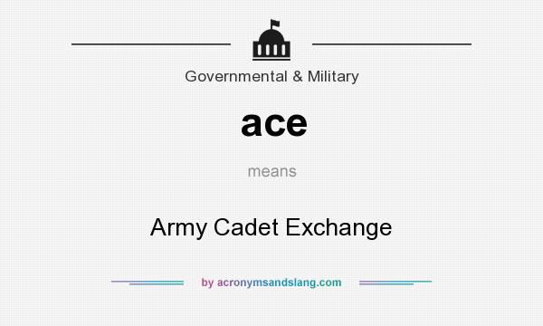 What does ace mean? It stands for Army Cadet Exchange