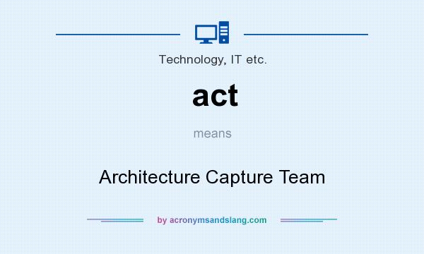 What does act mean? It stands for Architecture Capture Team
