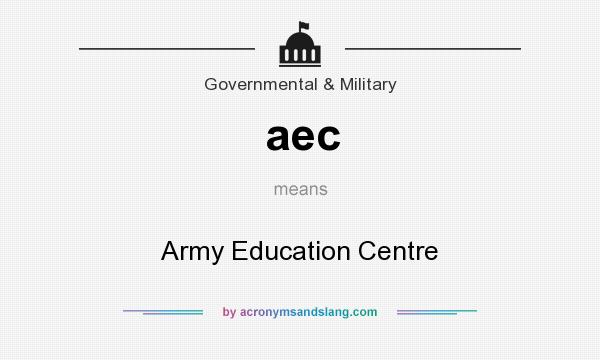 What does aec mean? It stands for Army Education Centre