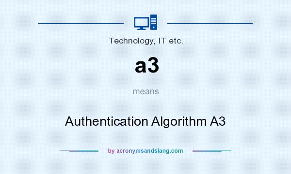 What does a3 mean? It stands for Authentication Algorithm A3