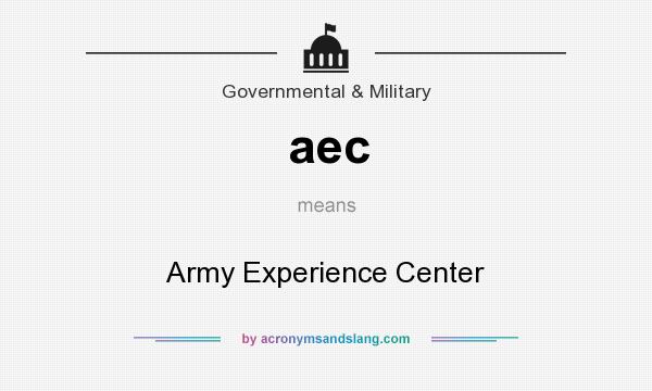 What does aec mean? It stands for Army Experience Center