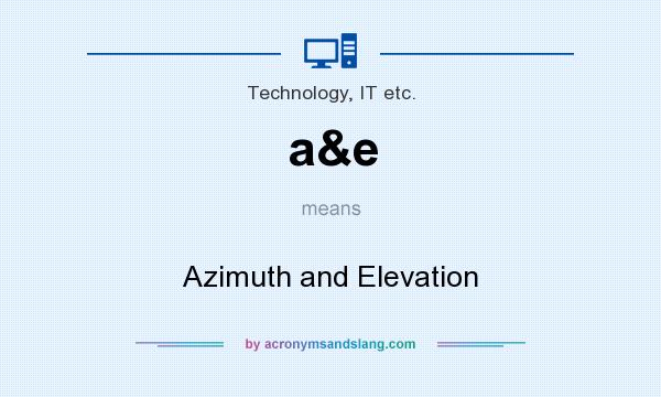 What does a&e mean? It stands for Azimuth and Elevation