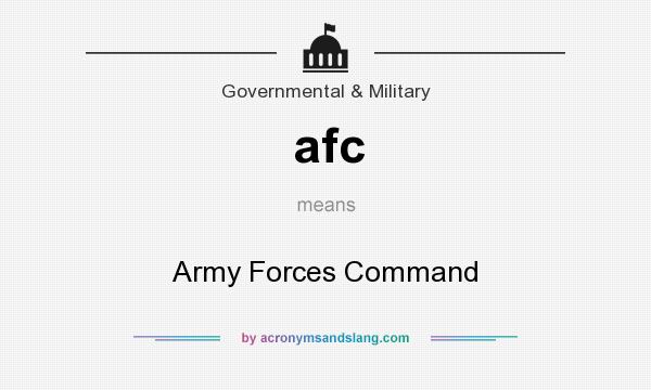 What does afc mean? It stands for Army Forces Command