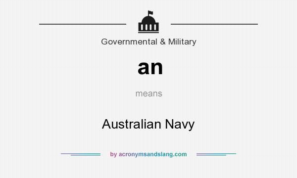 What does an mean? It stands for Australian Navy