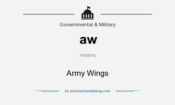 What does aw mean? It stands for Army Wings