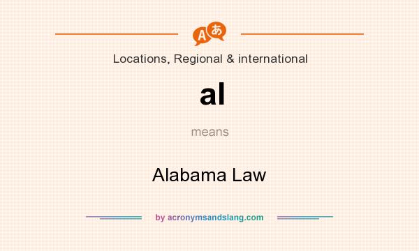 What does al mean? It stands for Alabama Law