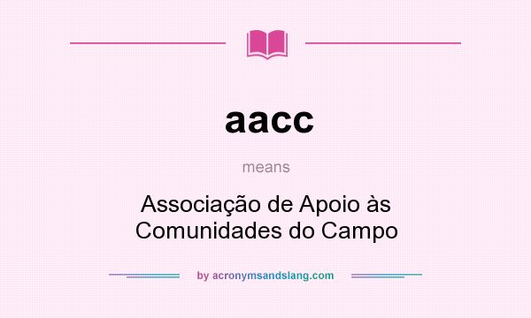 What does aacc mean? It stands for Associação de Apoio às Comunidades do Campo