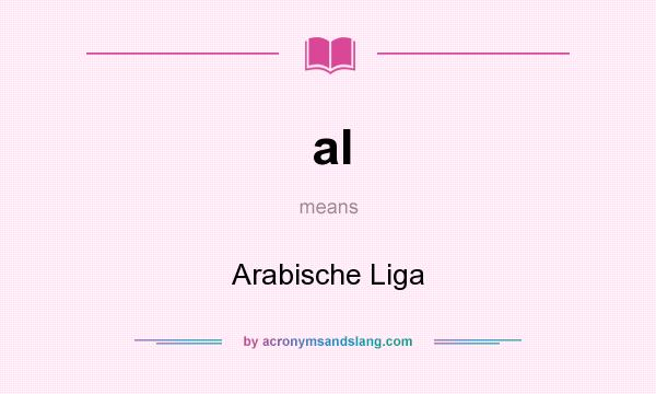 What does al mean? It stands for Arabische Liga