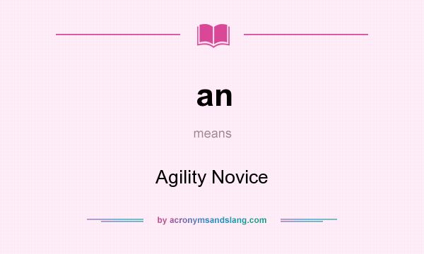 What does an mean? It stands for Agility Novice