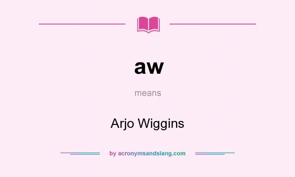 What does aw mean? It stands for Arjo Wiggins