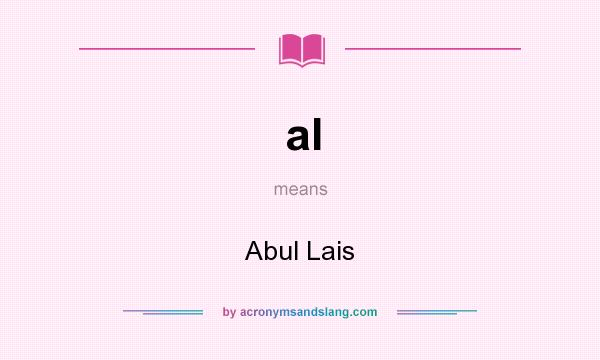 What does al mean? It stands for Abul Lais