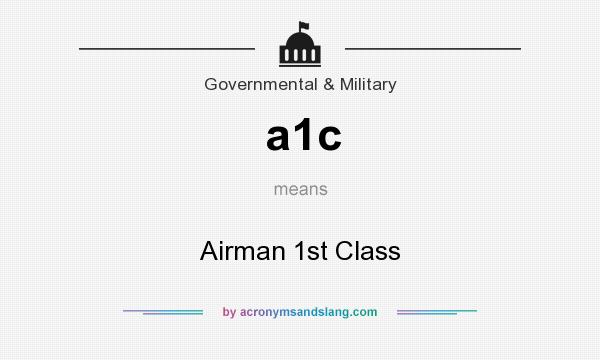 What does a1c mean? It stands for Airman 1st Class