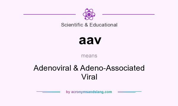 What does aav mean? It stands for Adenoviral & Adeno-Associated Viral