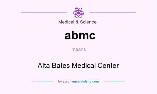 What does abmc mean? It stands for Alta Bates Medical Center