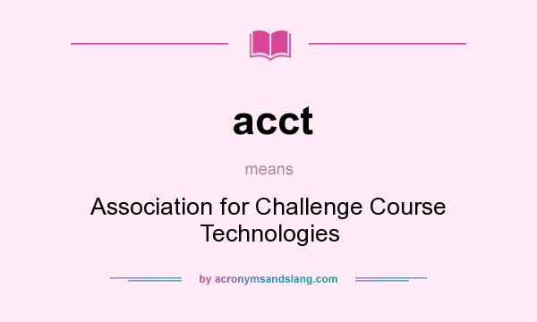 What does acct mean? It stands for Association for Challenge Course Technologies