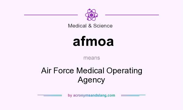 What does afmoa mean? It stands for Air Force Medical Operating Agency