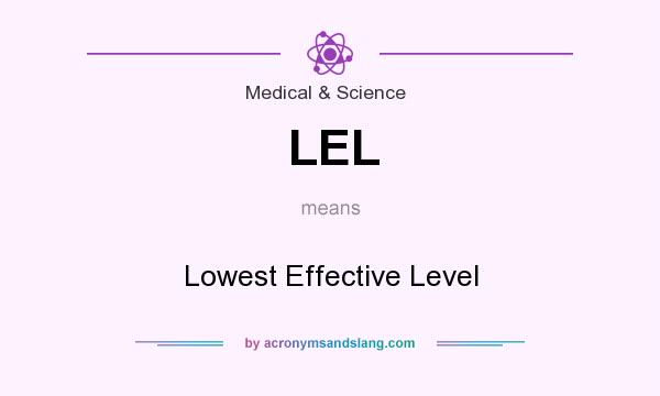 What does LEL mean? It stands for Lowest Effective Level