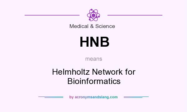 What does HNB mean? It stands for Helmholtz Network for Bioinformatics