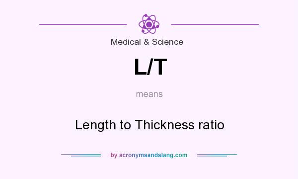 What does L/T mean? It stands for Length to Thickness ratio