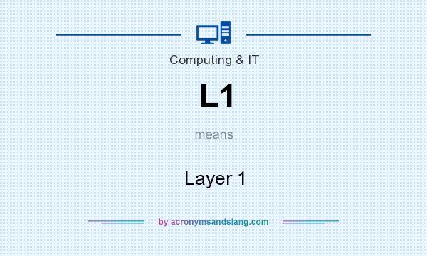What does L1 mean? It stands for Layer 1
