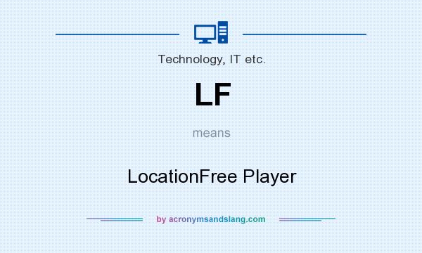 What does LF mean? It stands for LocationFree Player