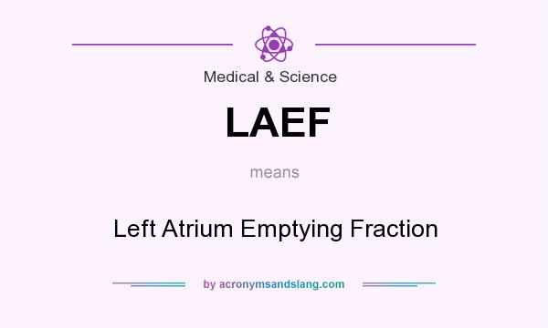 What does LAEF mean? It stands for Left Atrium Emptying Fraction