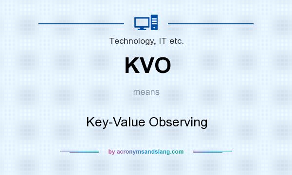 What does KVO mean? It stands for Key-Value Observing