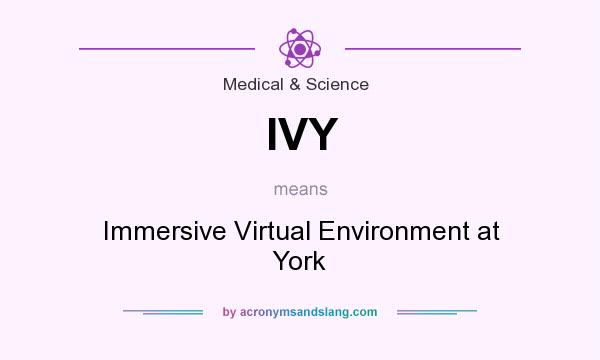 What does IVY mean? It stands for Immersive Virtual Environment at York