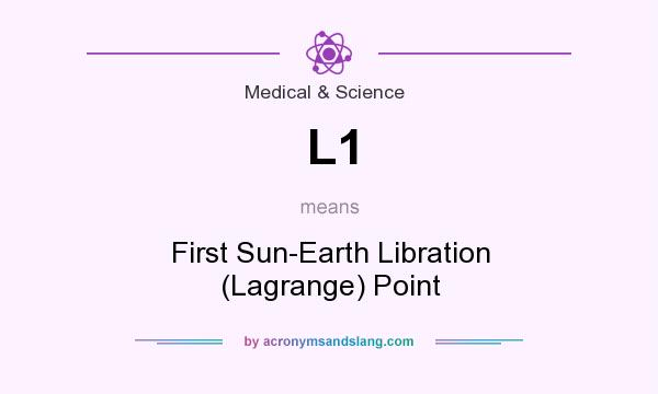 What does L1 mean? It stands for First Sun-Earth Libration (Lagrange) Point