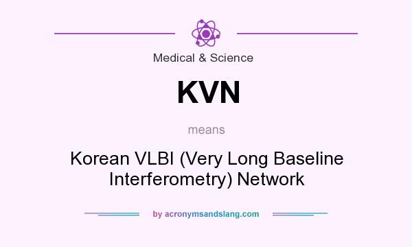 What does KVN mean? It stands for Korean VLBI (Very Long Baseline Interferometry) Network
