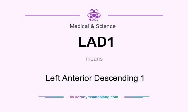 What does LAD1 mean? It stands for Left Anterior Descending 1