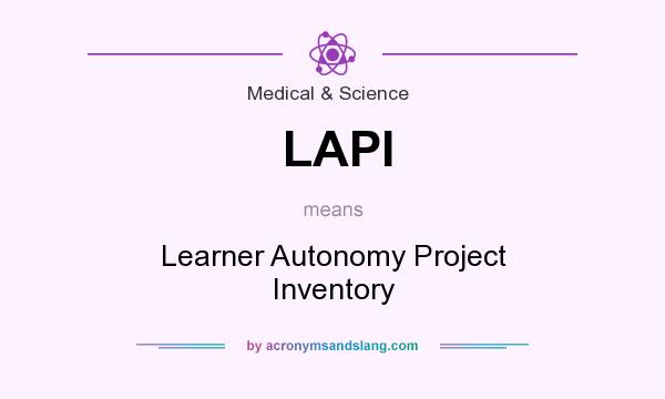 What does LAPI mean? It stands for Learner Autonomy Project Inventory