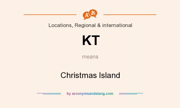What does KT mean? It stands for Christmas Island