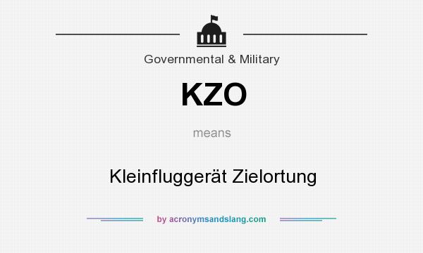 What does KZO mean? It stands for Kleinfluggerät Zielortung