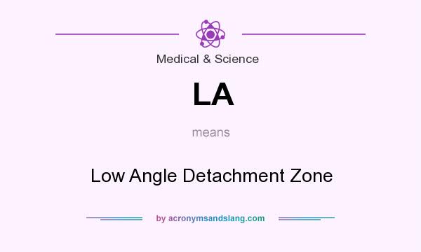 What does LA mean? It stands for Low Angle Detachment Zone