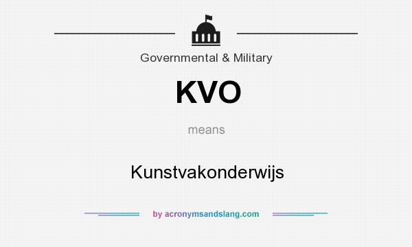 What does KVO mean? It stands for Kunstvakonderwijs