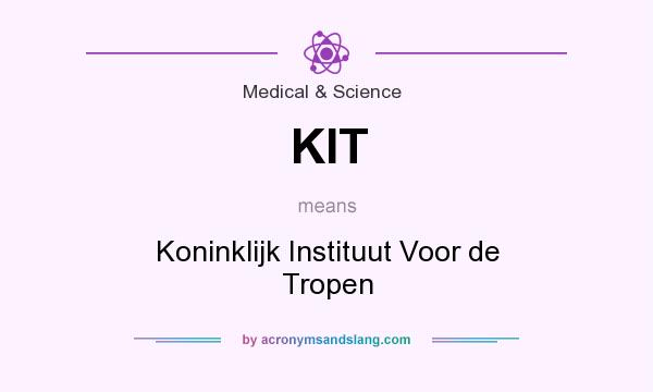 What does KIT mean? It stands for Koninklijk Instituut Voor de Tropen