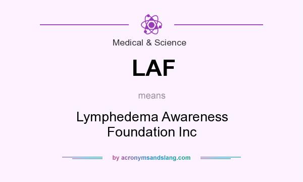What does LAF mean? It stands for Lymphedema Awareness Foundation Inc