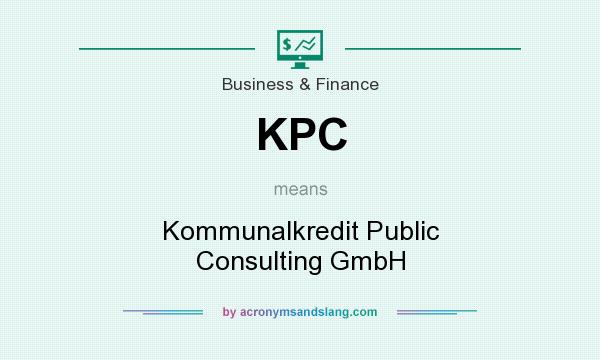 What does KPC mean? It stands for Kommunalkredit Public Consulting GmbH