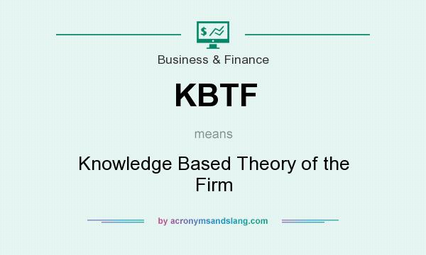 What does KBTF mean? It stands for Knowledge Based Theory of the Firm