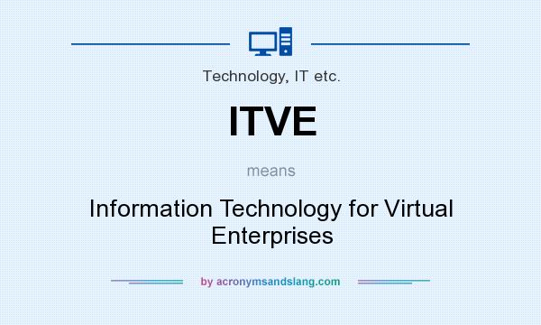 What does ITVE mean? It stands for Information Technology for Virtual Enterprises