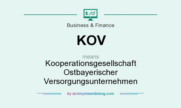 What does KOV mean? It stands for Kooperationsgesellschaft Ostbayerischer Versorgungsunternehmen