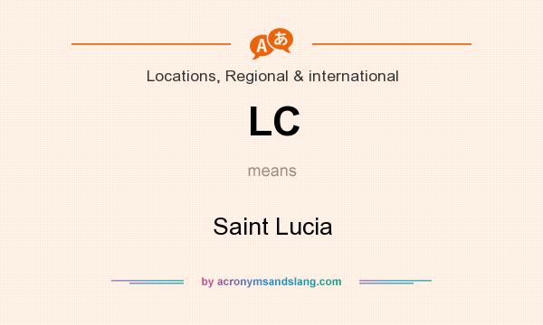 What does LC mean? It stands for Saint Lucia